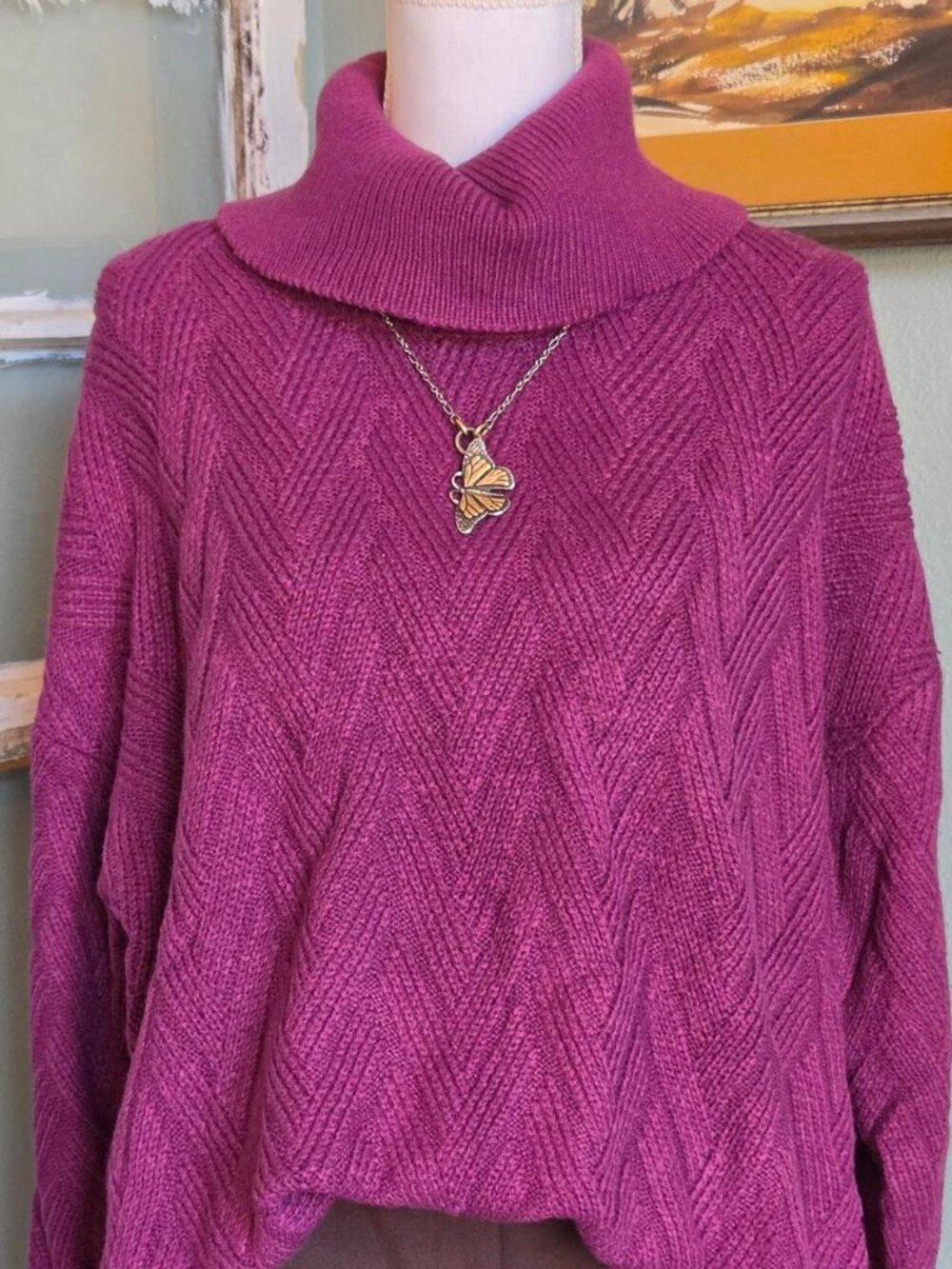 Women's Lane Bryant Purple Sweater Size 18/20 NWT